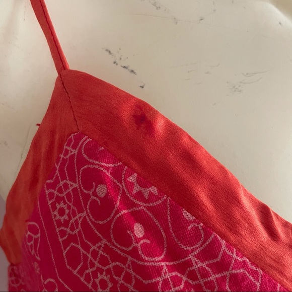 Ella moss orange and pink camisole with satin trim - Picture 8 of 8